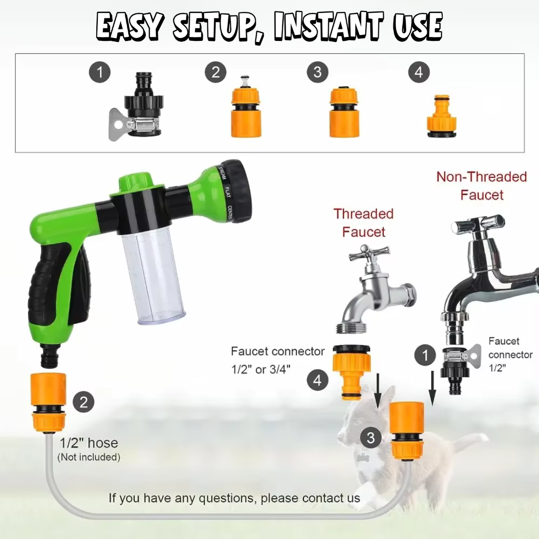 HydroClean™ Pet Shower Sprayer